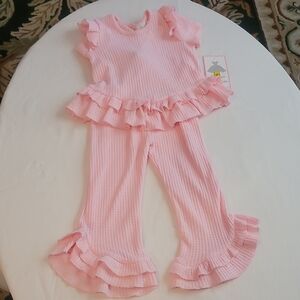 Rare Editions Pink Ruffle Kids Matching Set